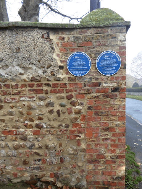 Memorial plaque, Great Ouseburn — detail